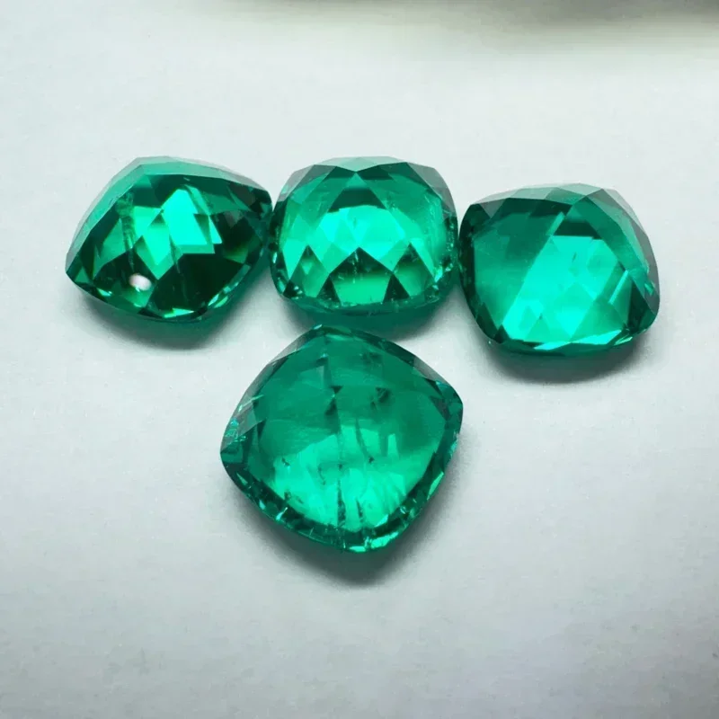 

Cushion Cut Square Shape Lab Grown Columbia Emerald The Charms of DIY Jewelry Making with Certificate Factory Wholesale Price
