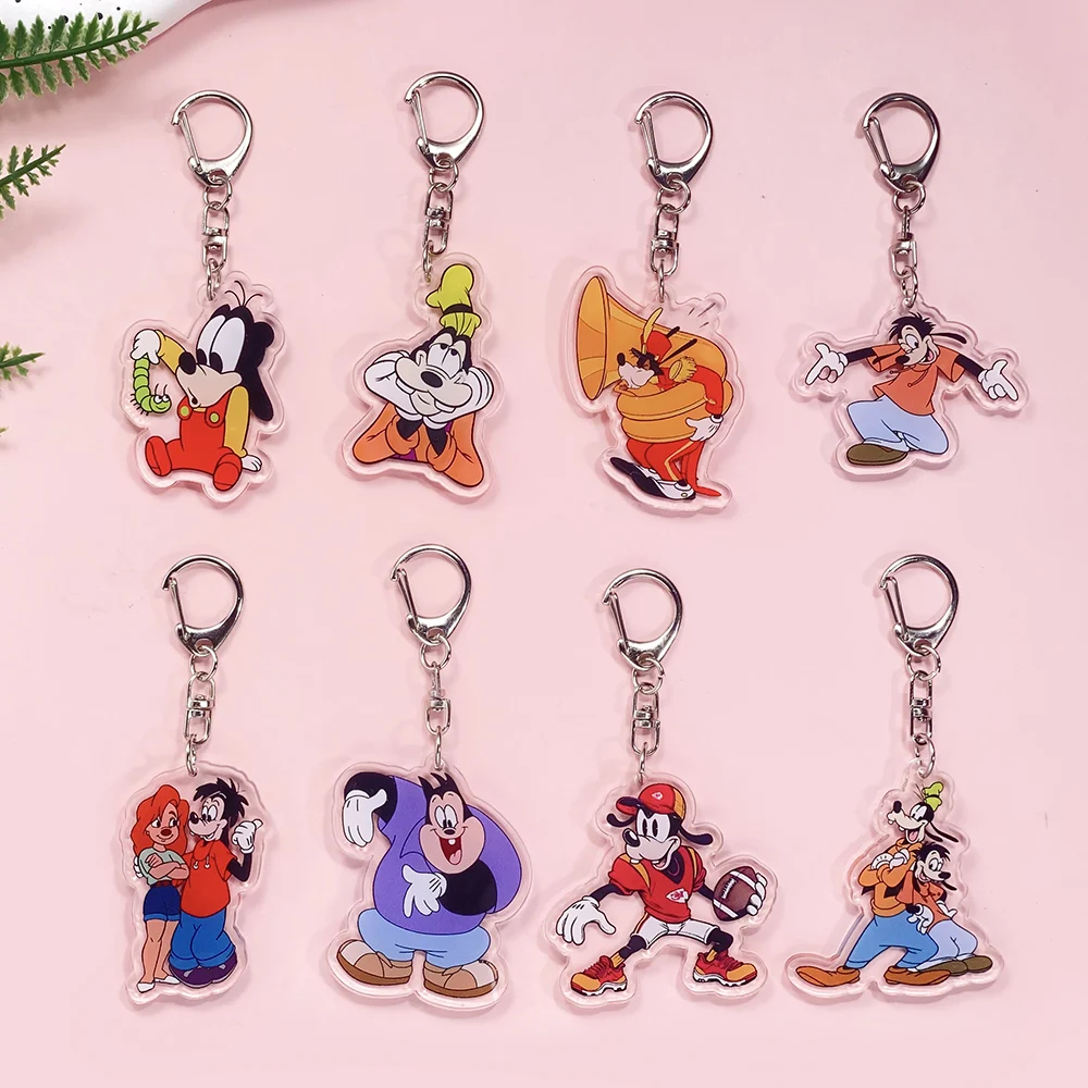 1/13 Peças Disney Goofy Troop Goofy Chaveiro de Carro em Acrílico, Pingente Fofo para Mochila, Acessórios Divertidos para Bolsa, Decoração, Presentes de Feriado