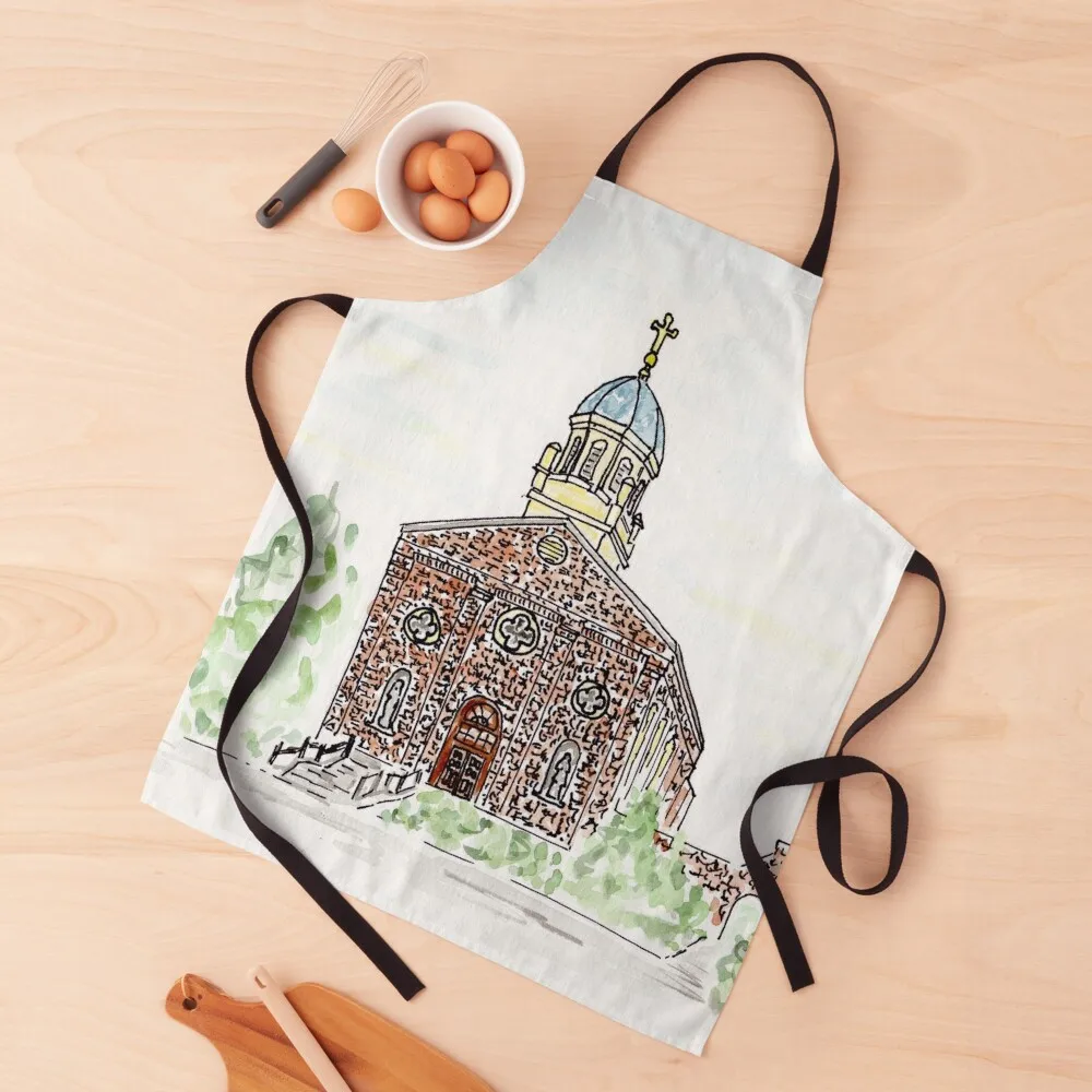

University of Dayton, Chapel, Dayton, Ohio Apron Waterproof Kitchen For Women for home useful pieces women's work Apron
