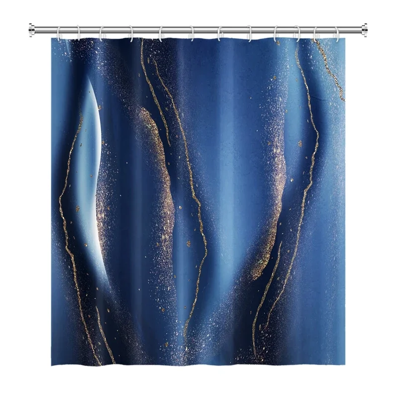 Abstract Marble Ink Texture Shower Curtain Waterproof Morden Art Colorful Bath Curtains Home Bathroom Decor Curtain With Hook