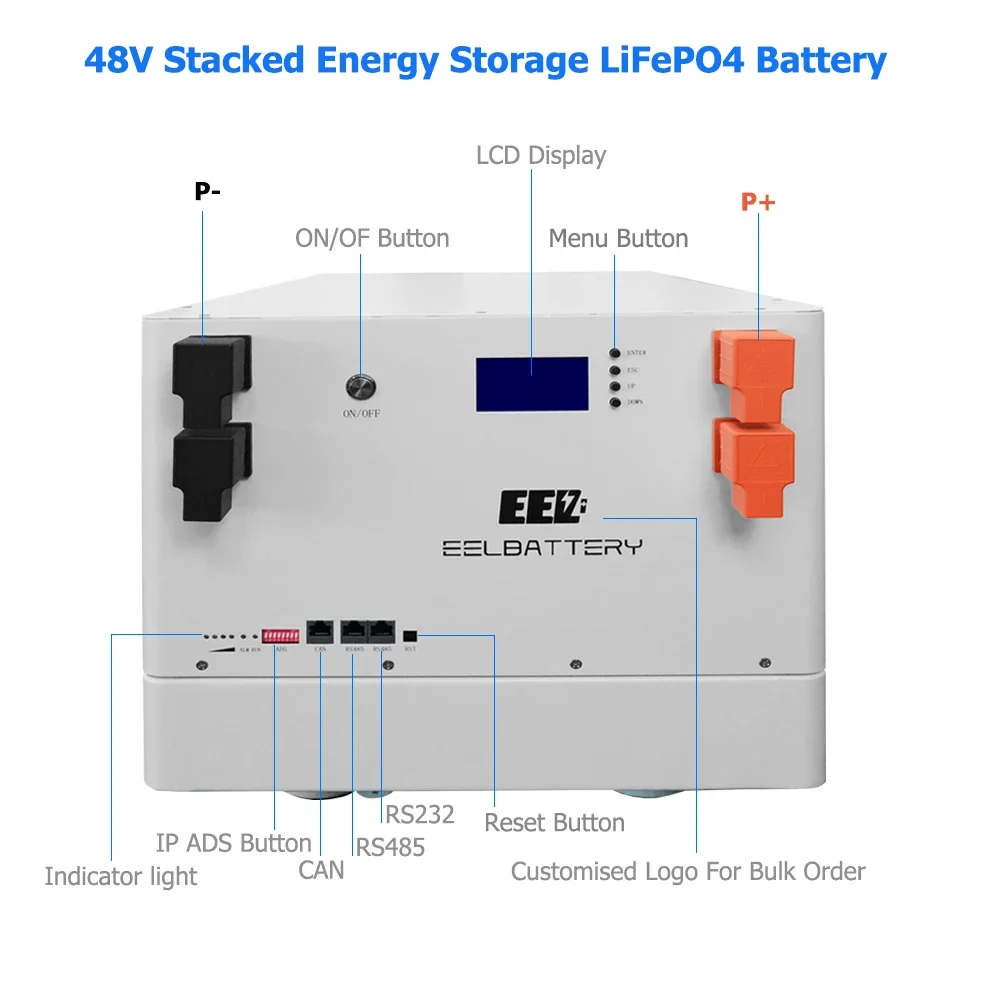 DDP shipping 10kwh 15kwh EEL lifepo4 Energy Storage Battery system V3 V4 DIY Box kit 48V 200Ah 280Ah 320Ah LiFePO4 battery box