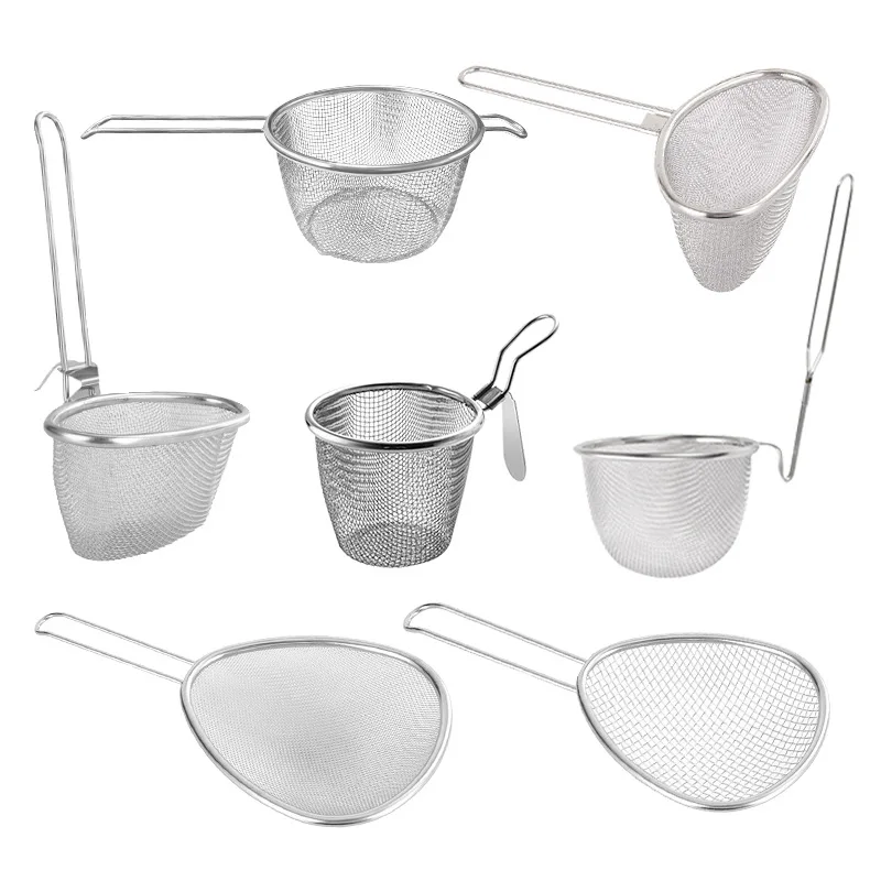 فلتر طبق الغضب ذو الوعاء الساخن الحار، سلة، مصفاة أطباق الغضب المصنوعة من الفولاذ المقاوم للصدأ 304، مسحوق حساء المعكرونة التجارية Lo Mein،