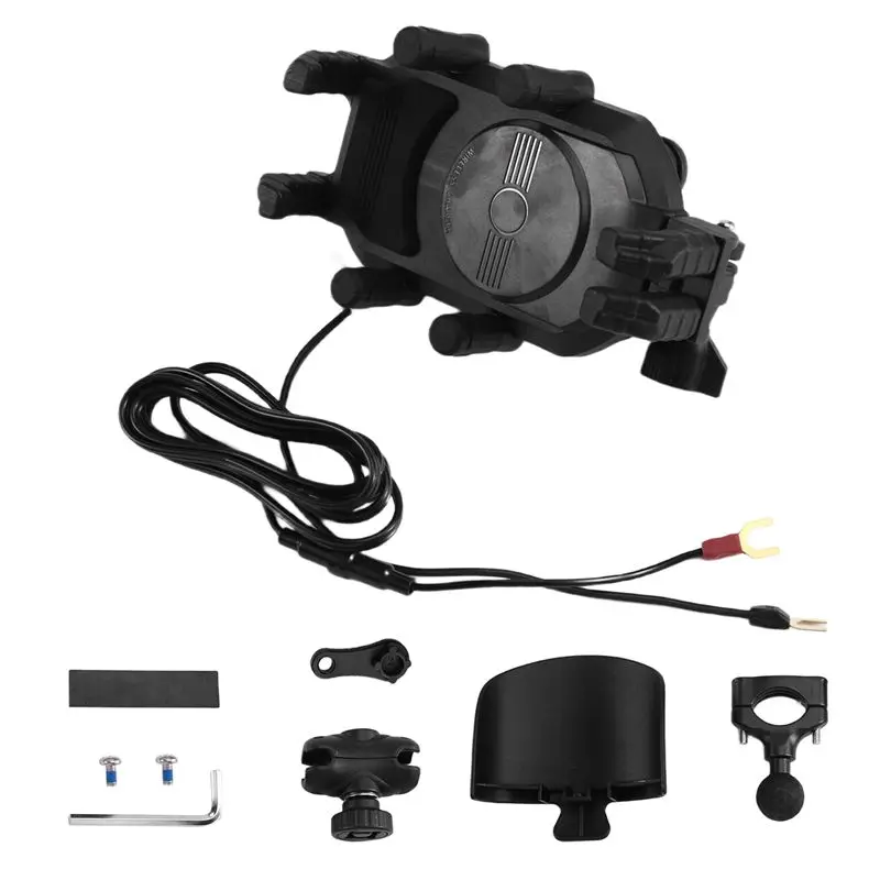 

Wireless Navigation Mount Motorcycle Handlebar Cell Phone Holder Waterproof Mobile Mirror Support Bike Bracket