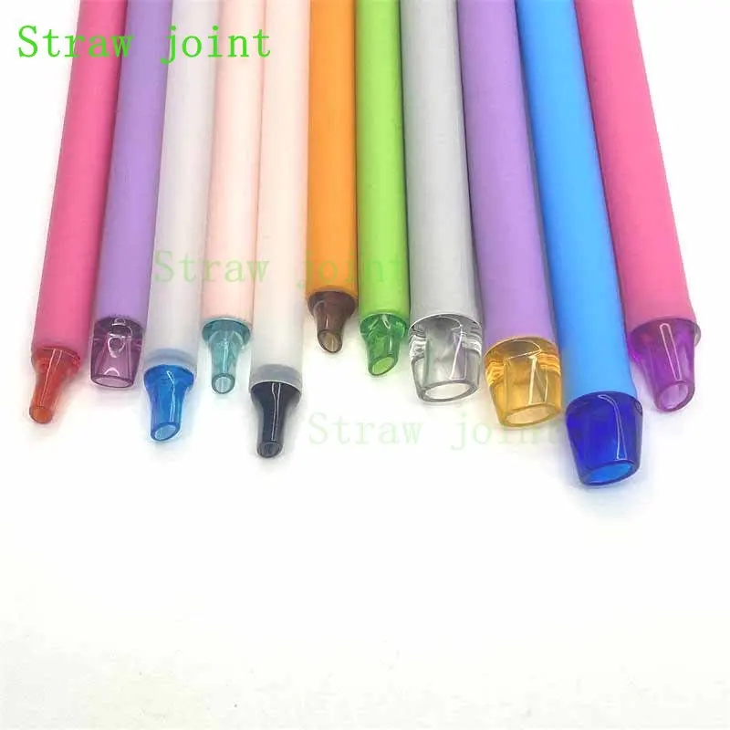 1 قطعة 510 شورت أكريليك فتحة بيضاوية الشكل وصلة من القش #6