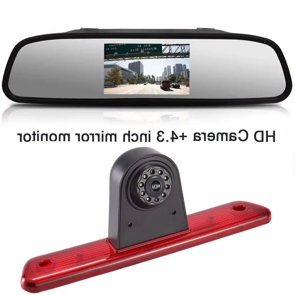 HD car reverse rear view camera for Citroen Jumpy Peugeot Expert Toyota Proace van 3 transporter With mirror monito kit