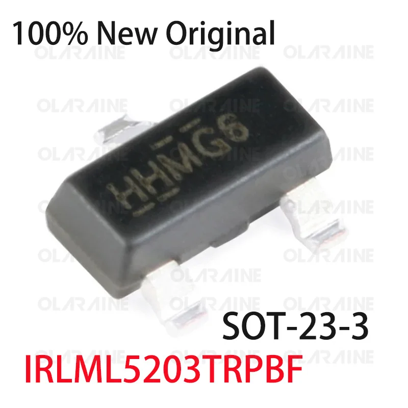 5/10/100Pcs IRLML5203TRPBF SOT-23-3 transistor MOSFET P-Channel 1 Channel Vds-30 V Id-3 A Rds On-165 mOhms