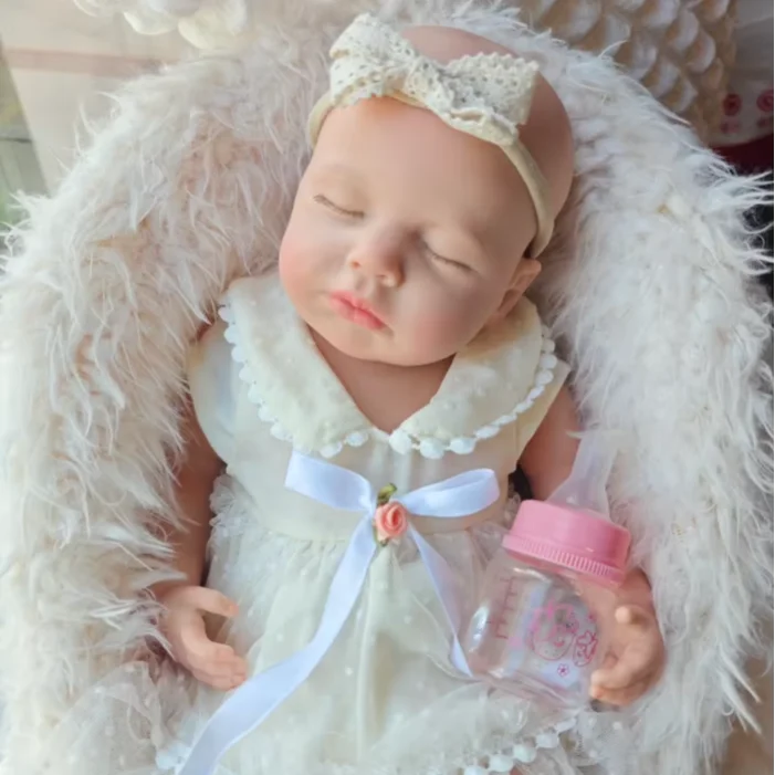 Factory Direct 18 Inch Full Body Solid Silicone Reborn Dolls Toddler Waterproof Handmade Likelike Baby Dolls for Girls