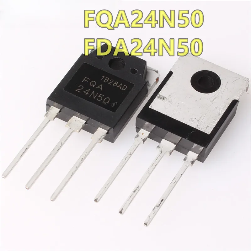 10PCS/Lot 100% Real Original New FQA24N50 24N50 FQA24N50F FDA24N50 FDA24N50F FHA24N50 TO-3P 24A 500V Power MOSFET Transistor