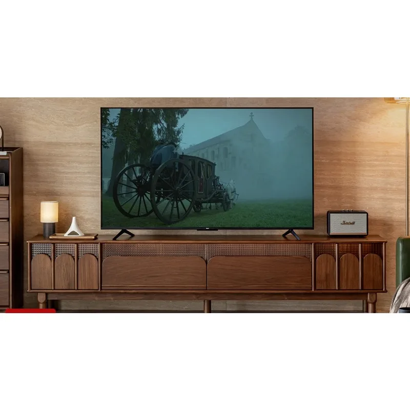 North American black walnut TV cabinet, French antique living room, household all-solid wood storage locker, environmentally