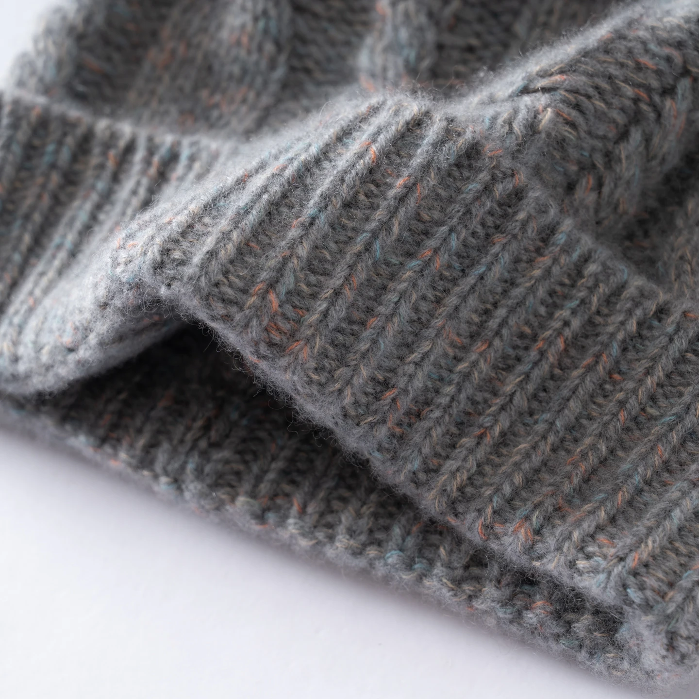 100%Cashmere Hat For Women Winter New Thickened Fashion Speckled Yarn Twisted Knitted Beanies Hats Casual Outdoor Soft Warm Caps