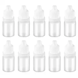 10pcs 5ml Refillable Eyes Liquid Dropper Refillable Bottles Empty Plastic Dropper Sample Laboratory Bottle