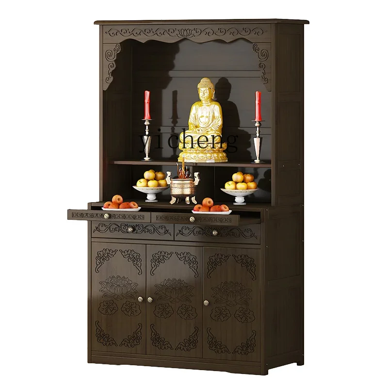 HSN Buddhist shrine stand cabinet, God of Wealth cabinet, household Buddha statue, Guan Gong Bodhisattva worship altar cabinet