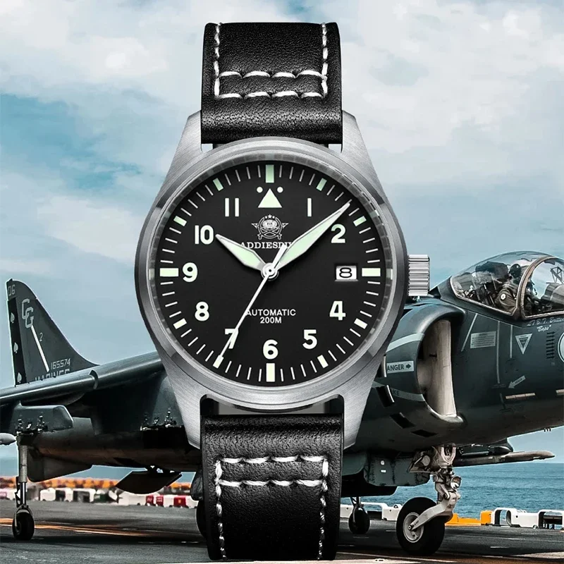 ADDIESDIVE Watches Man Hot Classic 39mm NH35 Automatic Waterproof Watches 200M Diving C3 Super Luminous relogios masculino