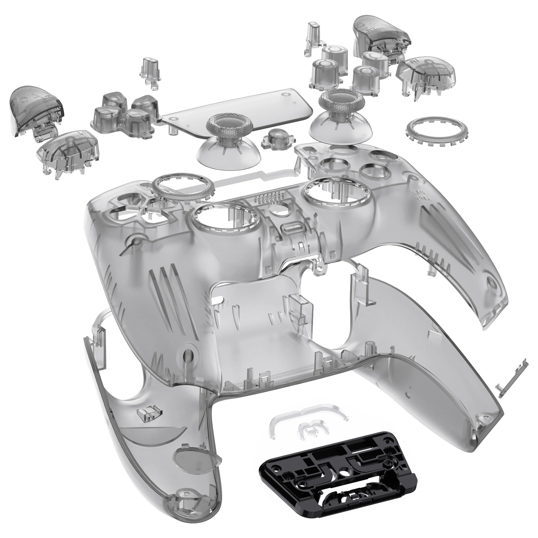 Imagem -02 - Extremerate Luna Redesenhado Conjunto Completo Habitação Shell Botões Touchpad Cover Ps5 Controller Bdm030 040-050 Clear Series