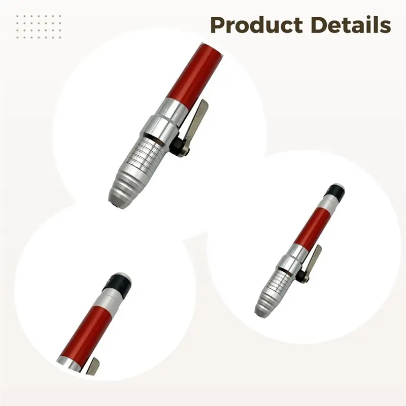 A55F-Red Carbon Steel Grinder Tool, Quick Change Handpiece For Flex Shaft, 5.6 Inch