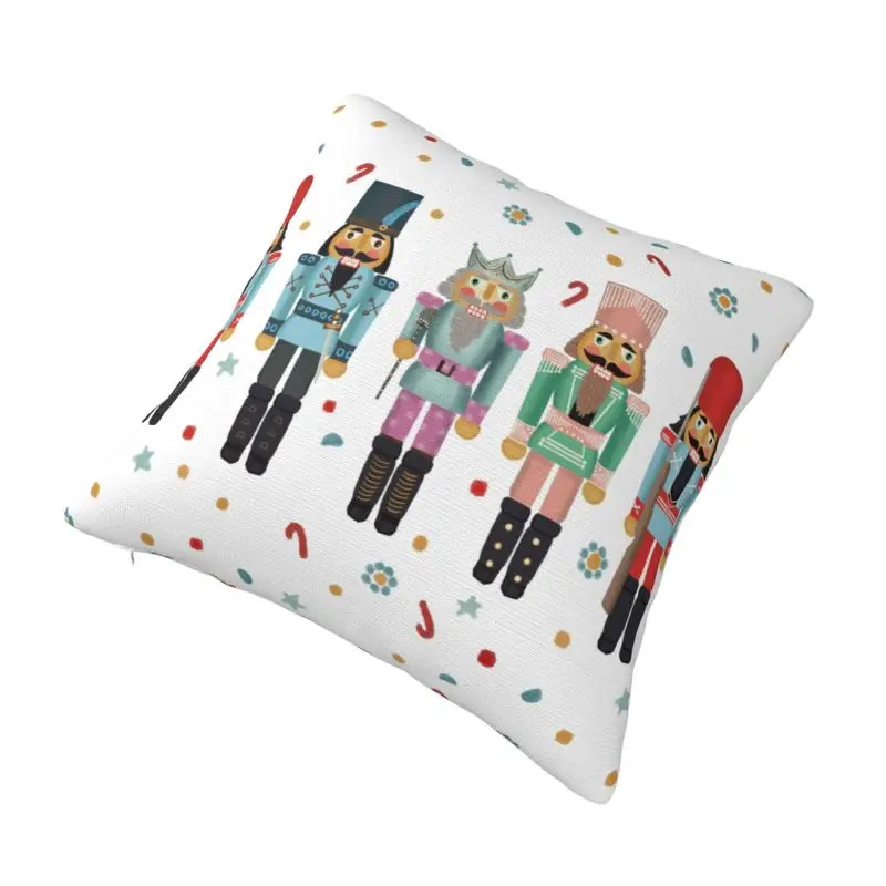 Custom Nutcracker Party Cushion Covers Christmas Nutcrackers Toy Soldier Velvet Modern Pillow