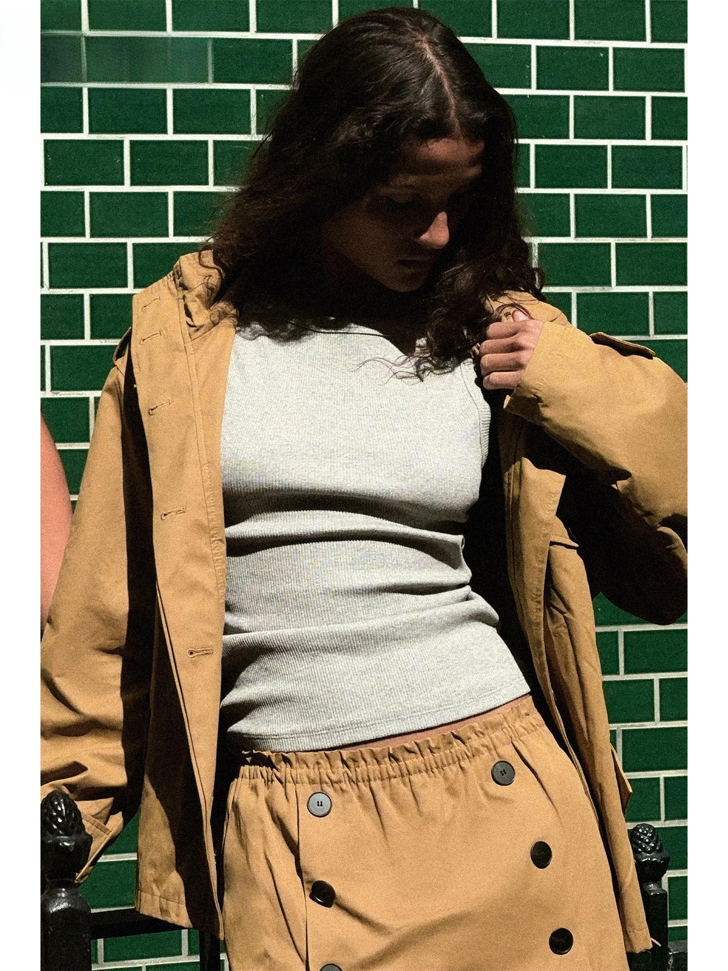 

ZAPRHA 2025 Autumn Faion Personali Versatile Button Decorated Color Blo Waist High Waist Skirt Pants for Ladies