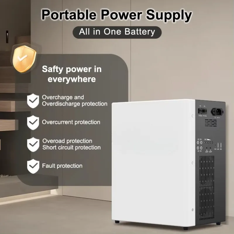 300W Portable Power Station 3.2V 314Ah Lithium Ion Battery Pack 1000wh Pure Sine Wave Inverter MPPT Solar Panel Controller