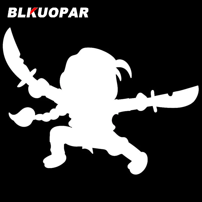 BLKUOPAR For A Ninja Practicing Using Two Sharp Swords Car Stickers Fashionable Occlusion Scratch Decals Helmet Caravan Decor