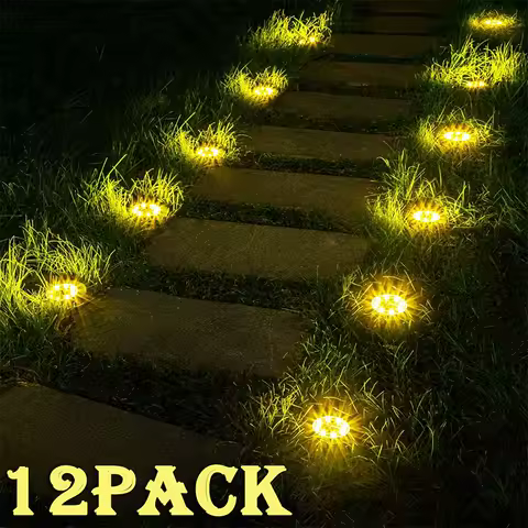 8LED Solar Power Disk Light Outdoor Garden Solar Underground Light Deck Light Spotlight Buried Solar Led Lamp Garden Decoration