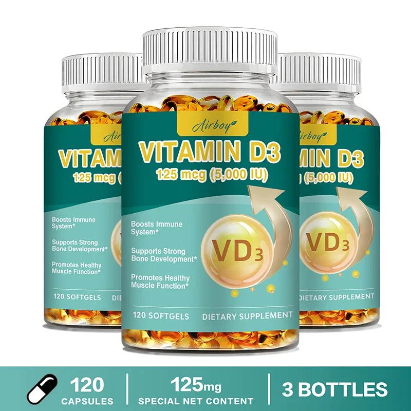 Vitamin D3 - Promotes Strong Bones and Teeth, Immunity, Healthy Muscle Function