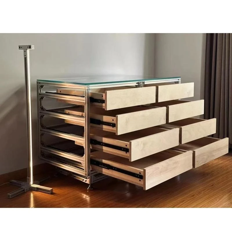 Aluminum alloy profile glass chest, display cabinet