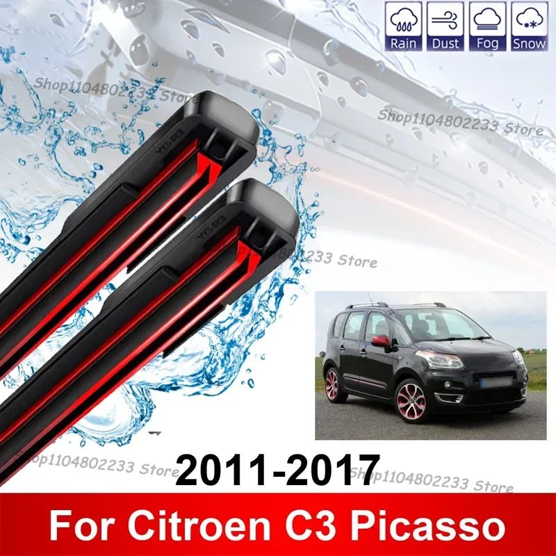 

Car Wiper For Citroen C3 Picasso 2011-2017 2pcs Front Wiper Blades Brushes Auto Accessories 2014 2015 2016 2017
