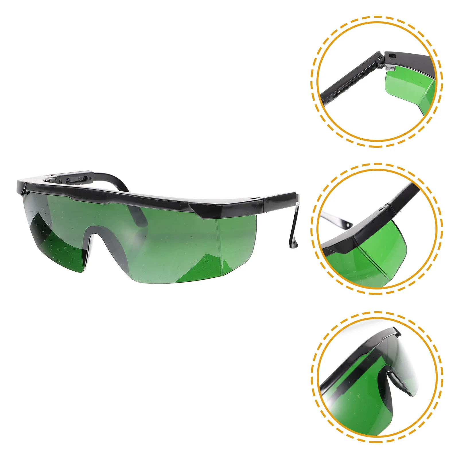 Black Laser Safety Goggles Pc Lens High Impact Resistance Anti Scratch Non Slip Wrap Around Protective Eyewear for Ipl Welding