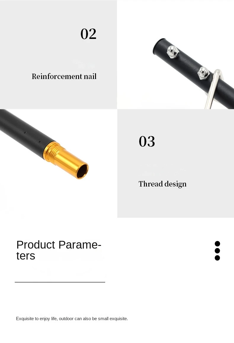 TARKA Abnehmbarer Campinglaterne-Ständer aus Aluminiumlegierung, Lichtaufhänger für Outdoor-Laternen zum Wandern und Angeln – Detail 10