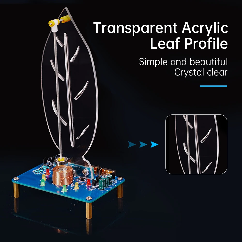 DIY Electronic Kit Electromagnetic Swinging Induction Teaching and Training Welding Practice Parts Colorful Mermaid or Leaf