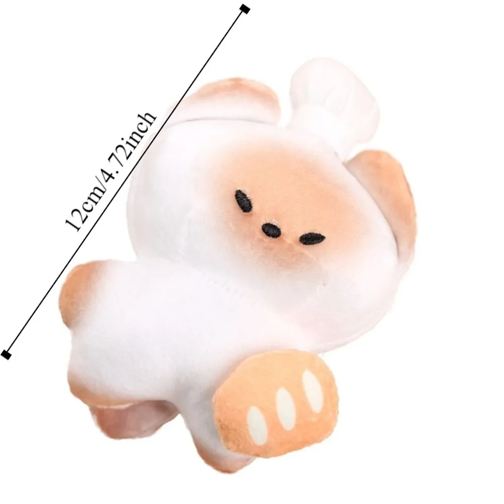 PP algodão animal pão gato chaveiro coleção confortável pelúcia gato chaveiro fofo pendurado saco de pelúcia pingente