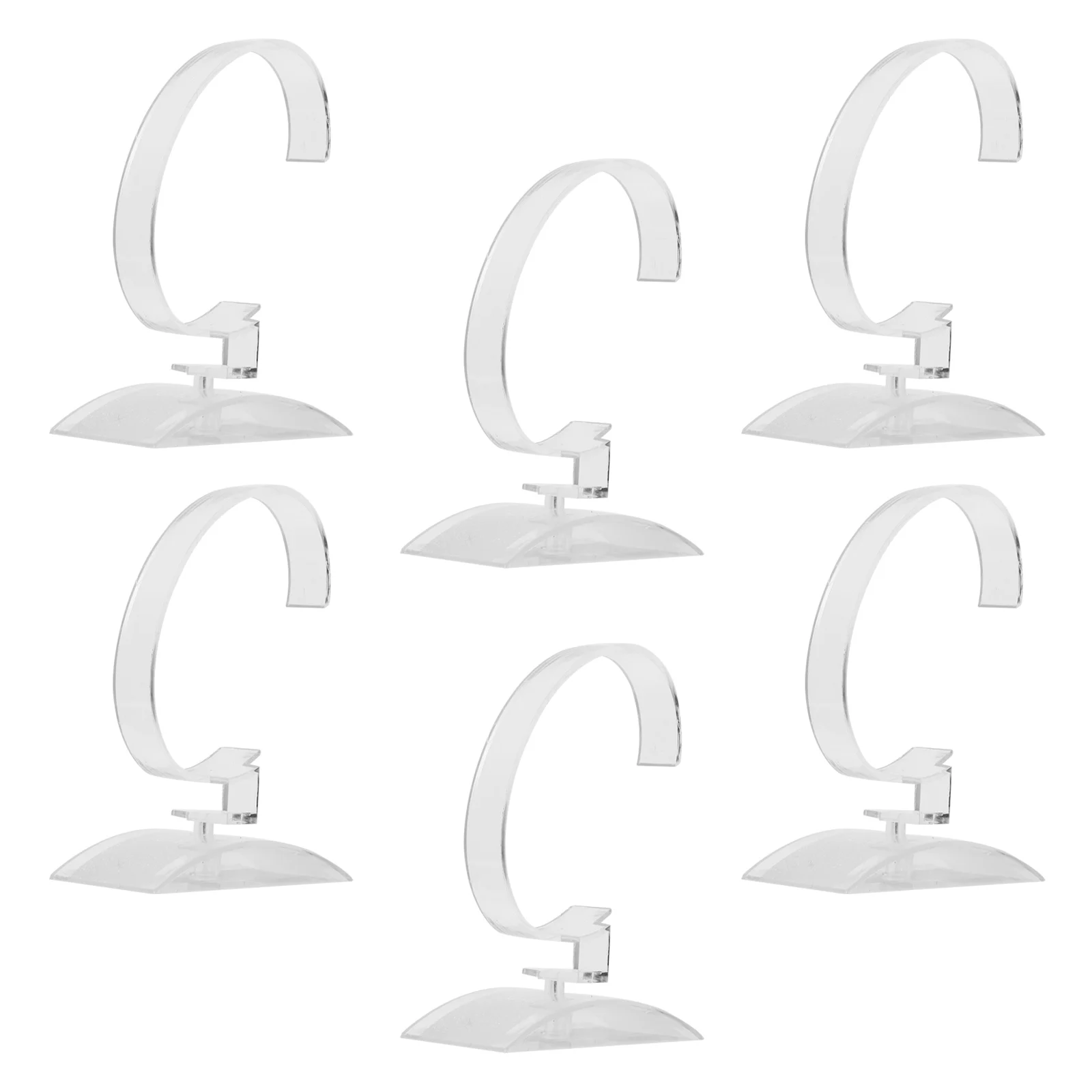 

6 Pcs Acrylic Jewelry Display Watch Rack Bracelet Holder Rotating Exhibitor Durable Protective Practical Elegant