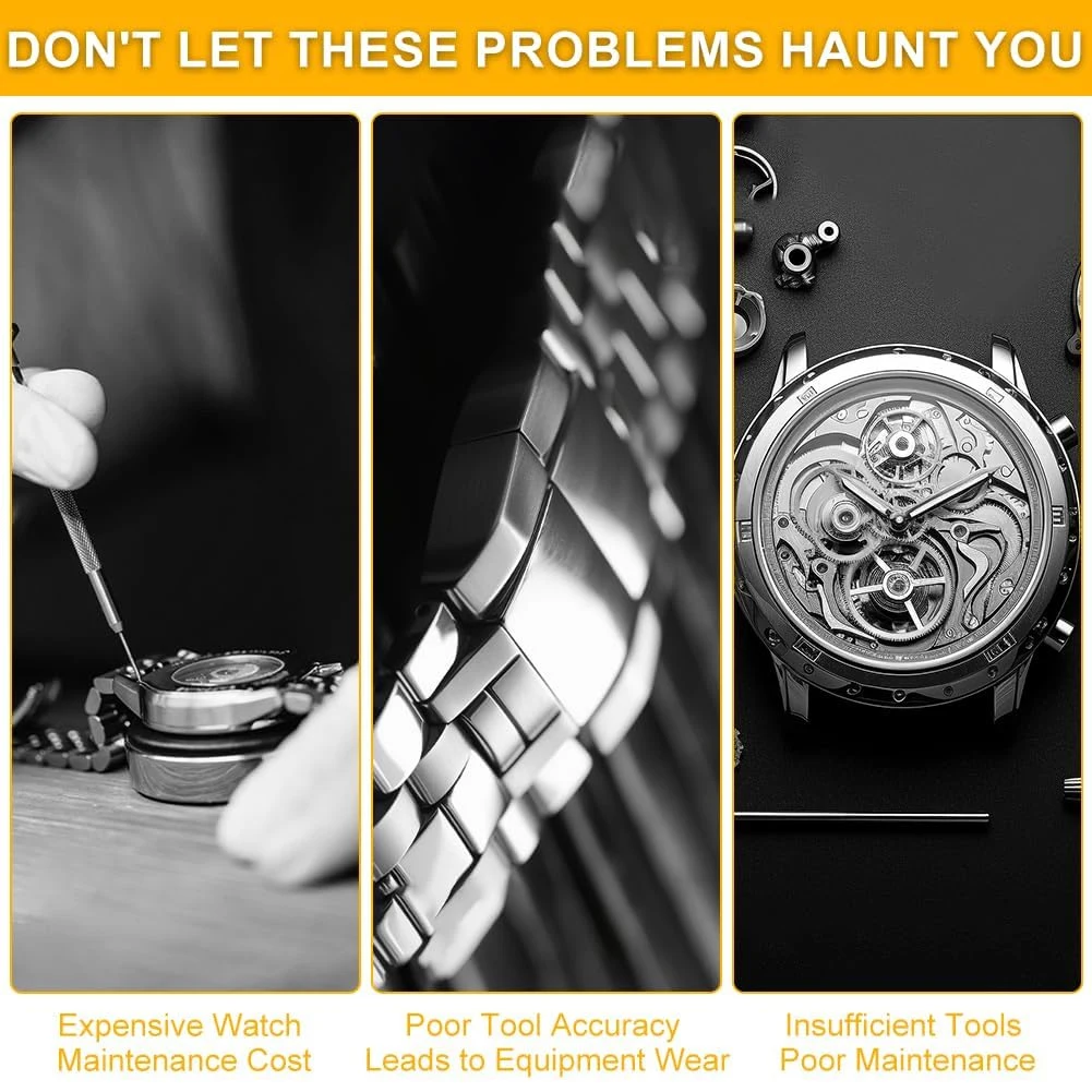أدوات صانع الساعات للغطاء الخلفي مادة الصلب مع 12 قطعة/18 قطعة قالب ساعة الظهر أداة الضغط على العلبة الخلفية أداة الظهر