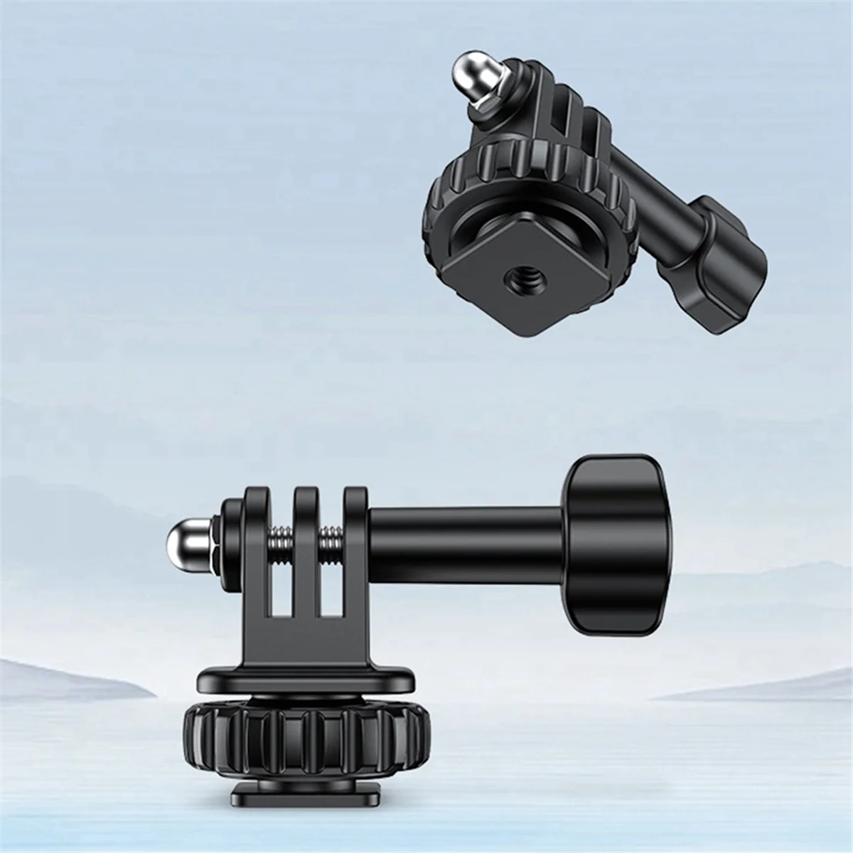 T71C Action Camera Cold Shoe Adapter with 180° Adjustment, 1/4 Inch Screw Hole, Compatible with for GoPro Hero 12/11/10/9/8