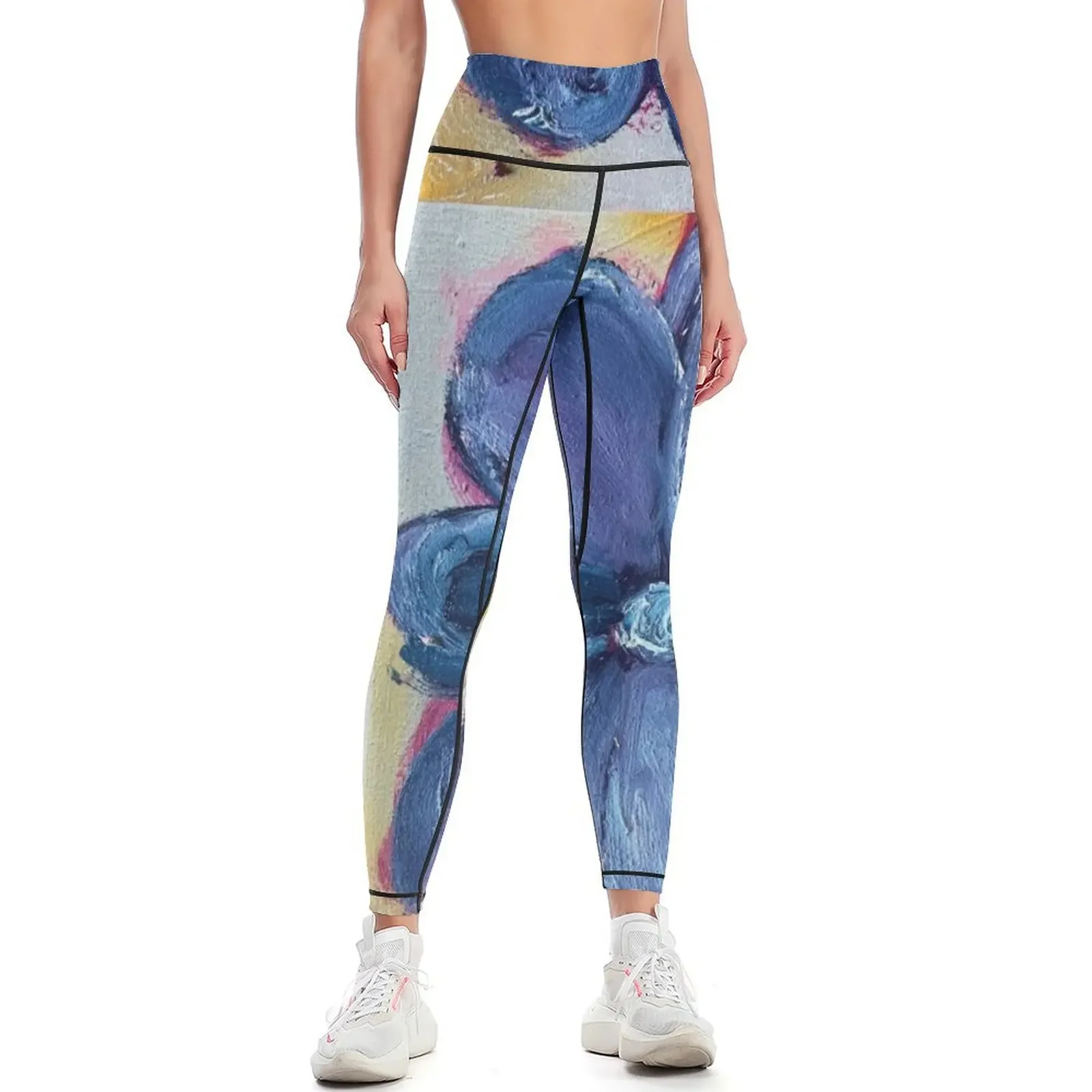 

Blue flower Leggings sports woman gym trousers sportswear gym Women's pants Womens Leggings