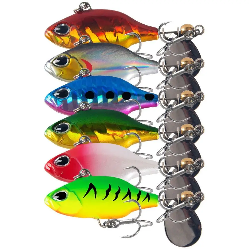 New Arrival Metal Mini VIB Lure With Spoon Fishing Lure  5.2CM-8.5G Fishing Tackle Pin Crankbait Vibration Spinner Sinking Bait