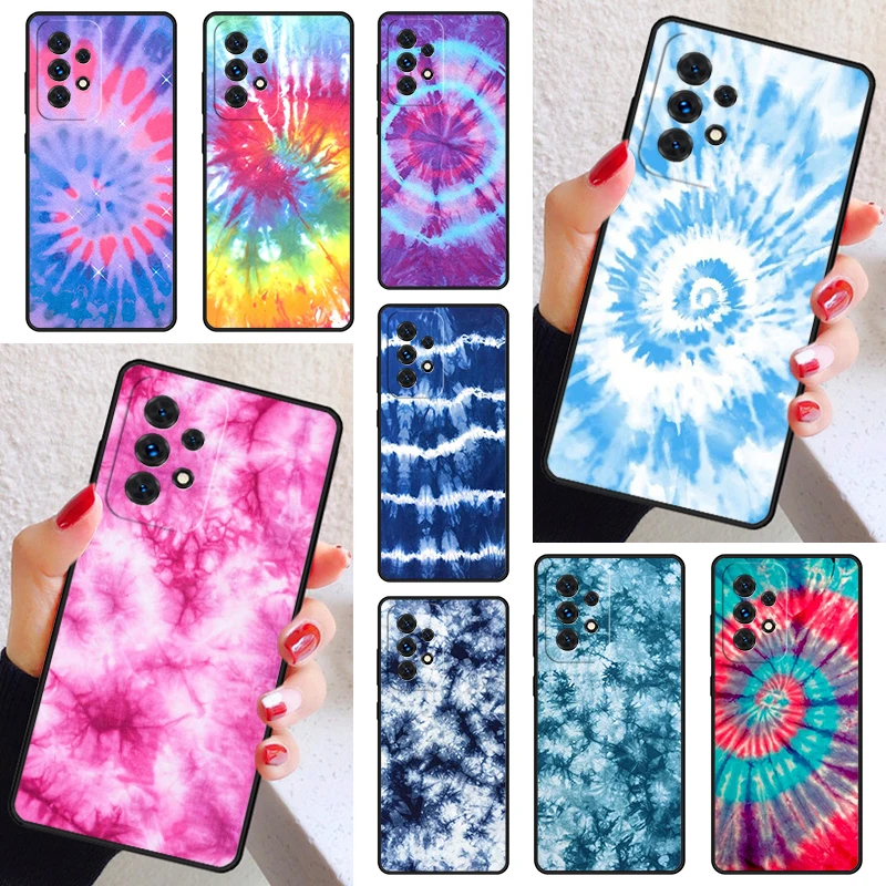 Trippy Tie Dye Hippie Art Phone Case Cover For Samsung Galaxy A52 A72 A73 A20e A21S A50 A70 A12 A42 A31 A40 A51 A71 A32 A80