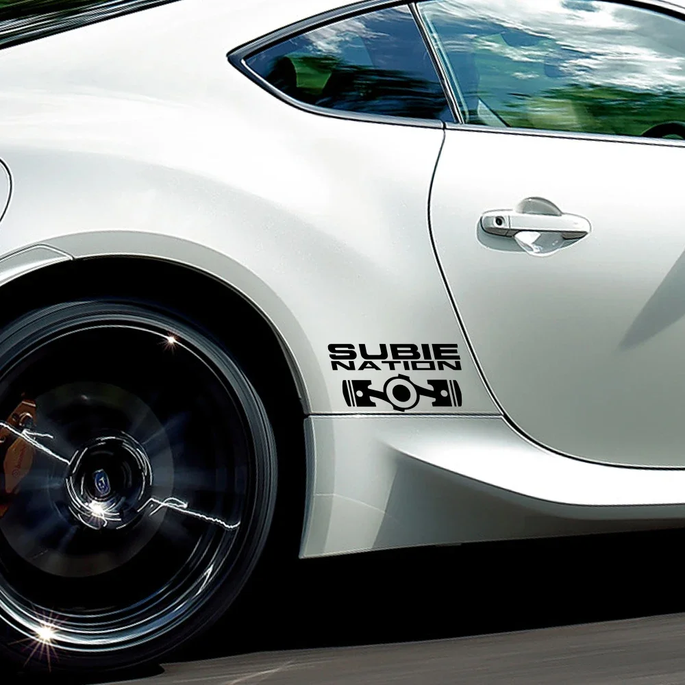 20x10.7cm SUBIE Nation Car JDM Sticker For Subaru BRZ Impreza Crosstrek Forester WRX STI Vinyl Creative Decals Car Accessories