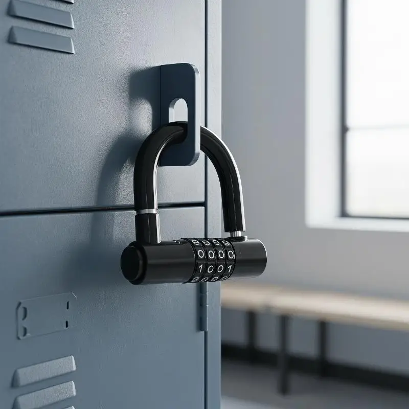 4 Letter Zinc Alloy Combination Padlock Code Password Lock Door Bike Motorcycle