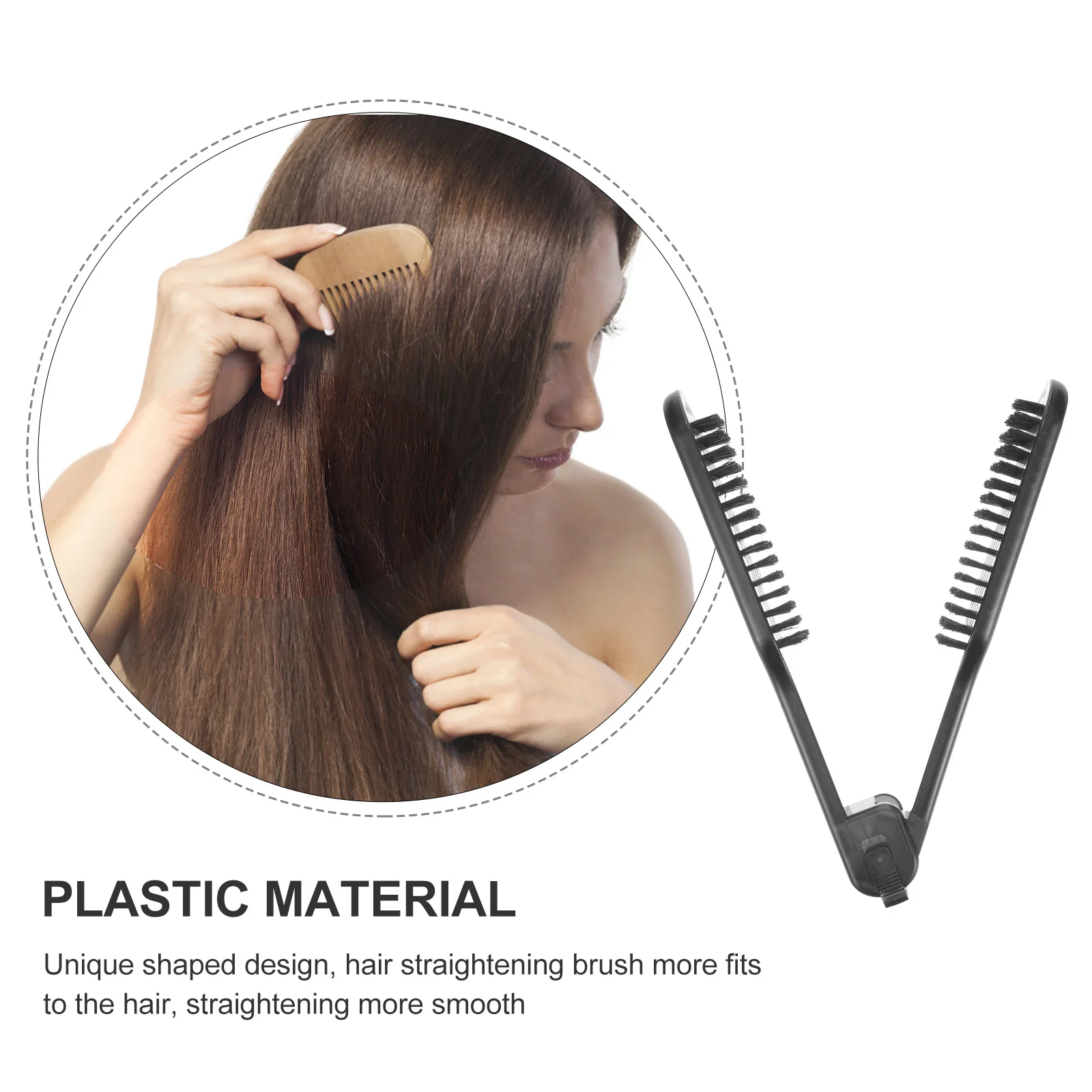 

Salon Grade Hair Straightener Brush Non Deformable Material Complete Straightening in Suitable for Medium Long Curly