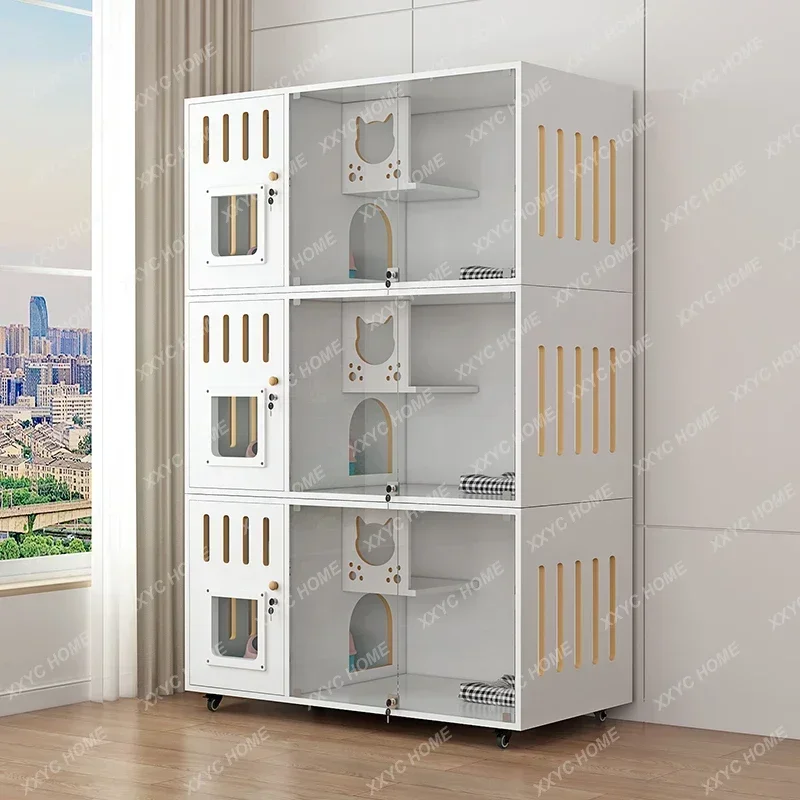 Y1 Cat Cabinet Indoor Household Thermal Cabinet Large Space Universal   Cage Cat Villa Cat Nest