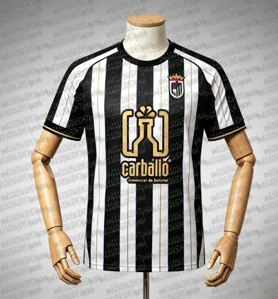 2026-27 CD Badajoz Heim- und Auswärtstrikot mit 3D-Digitaldruck, bequemes und atmungsaktives Sport-Freizeit-Oberteil, Familienoutfit – Detail 4