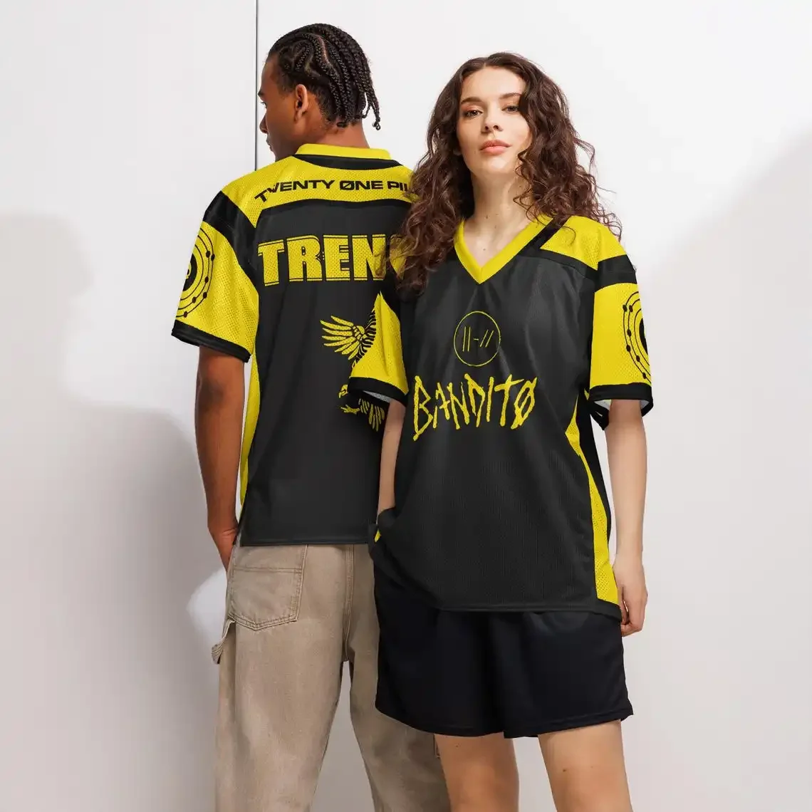 Twenty One Pilots Bandito Trench Rock Band Men's Short-sleeved Men's T-shirt 3D Printed Y2K Breathable Mesh Streetwear Harajuku