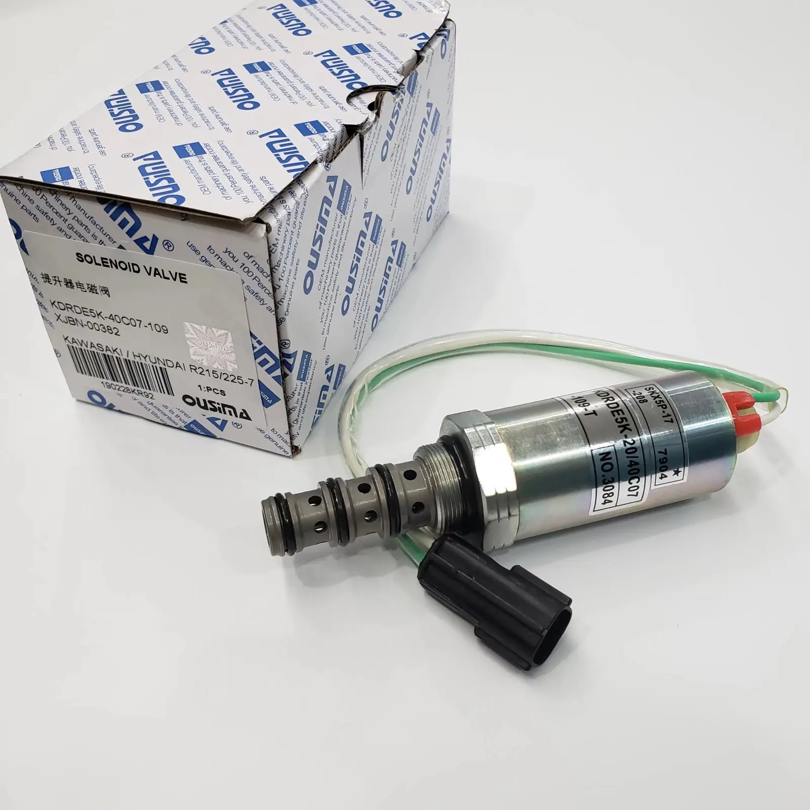 

OUSIMA Solenoid Valve KDRDE5K-40C07-109 XJBN-00382 for KAWASAKI/HUNDAI R215/225-7