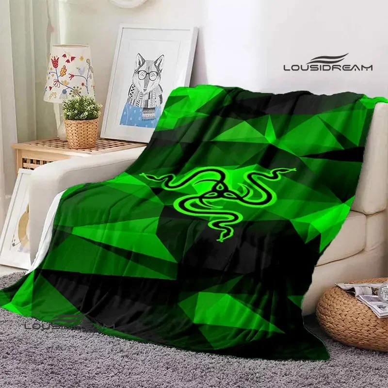 

Game razer logo printed blanket Warm blanket thin blanket flannel soft and comfortable home travel blanket birthday gift