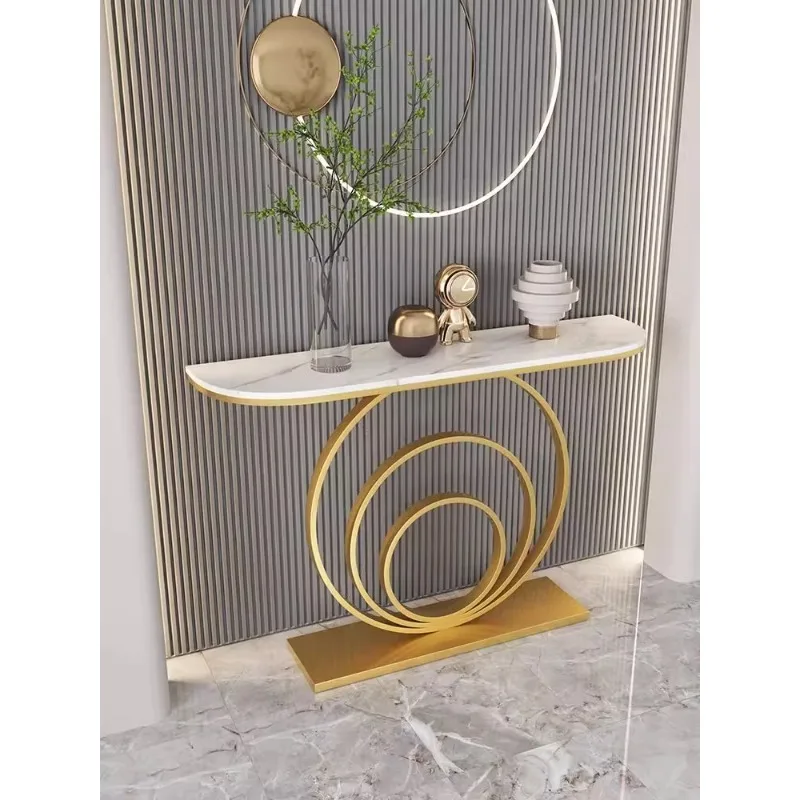 

Креативный ультраузкий пристенный столик для прихожей в стиле легкой роскоши, для прихожей, коридора, гостиной, в новом китайском стиле.