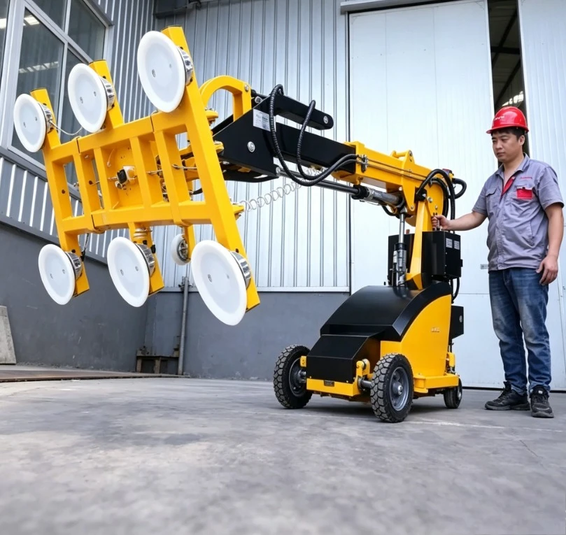 Customized 400kg 800kg Vacuum Machine Mounted On Forklift For Glass Transport Raise To Install Windows