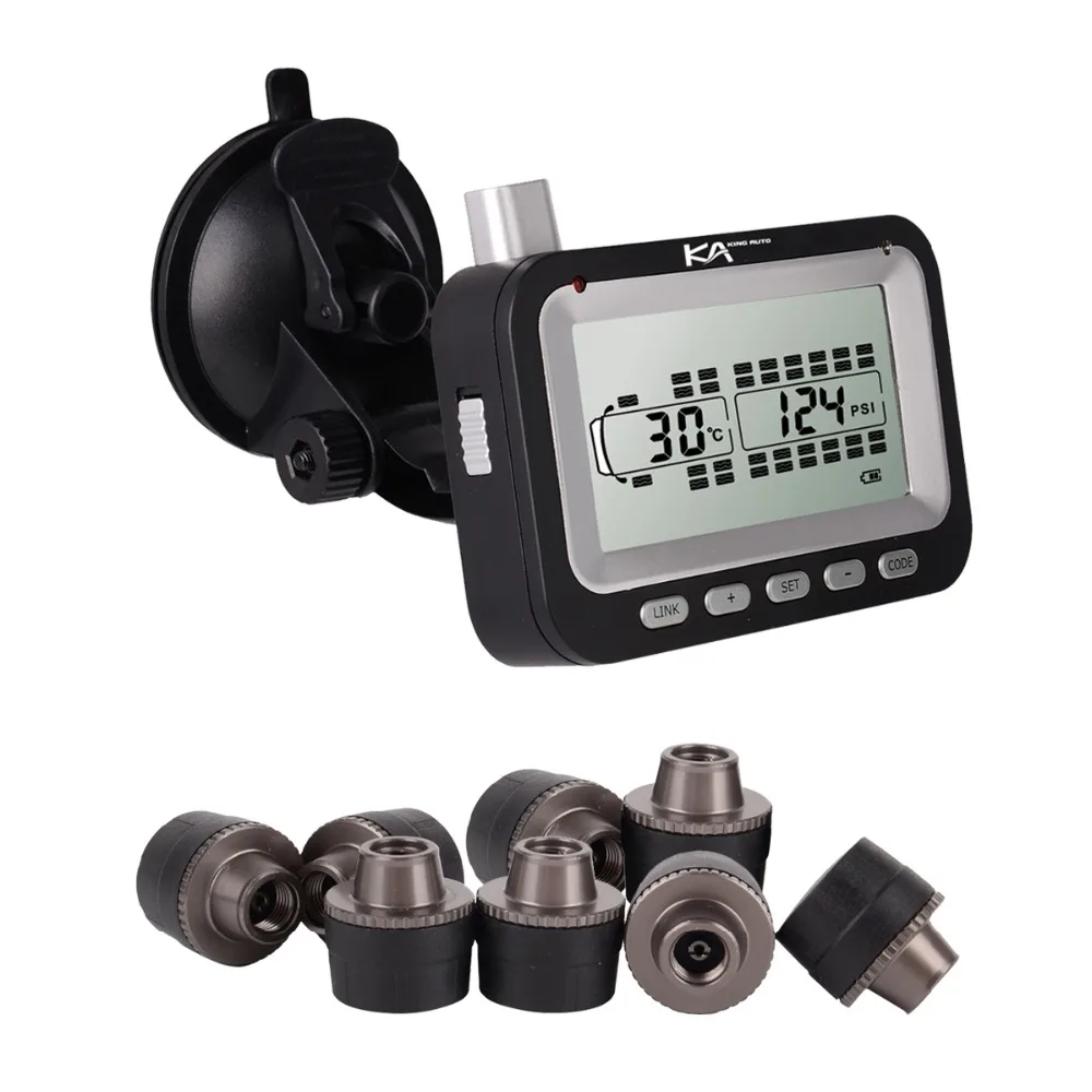 

TPMS Tire Pressure Monitoring System Wireless RV TPMS with 4 Sensors for Trailer Truck