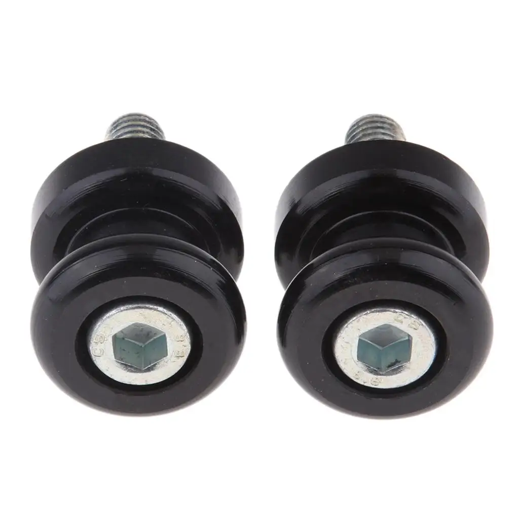 2x Universal Motorcycle CNC Swingarm Swing Arm Spools Slider Stand Bobbins M8 for Yamaha