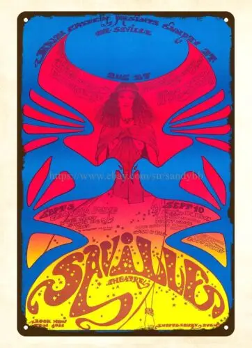 1967 rock roll Saville Theatre Concert Poster metal tin sign contemporary art